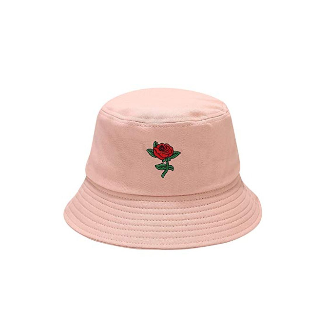 Moda riou Sombrero de Pescador Unisex Protector Solar Gorra de Flores Rosa Bucket Hat Al Aire Libre Visera para Senderismo Camping y Playa