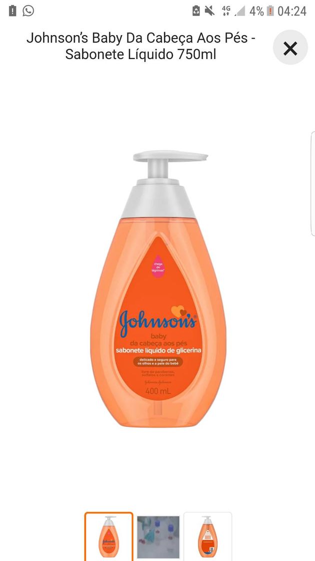 Fashion Sabonete Liquido Johnson's baby 