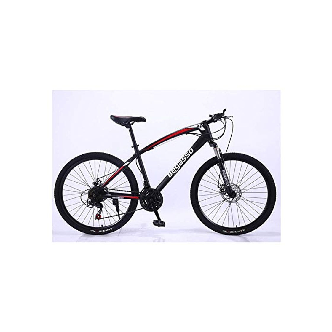 Product Mnjin Deportes al Aire Libre Bicicleta de montaña 24 velocidades Bicicleta de montaña de Cola Dura para Hombre Neumático de 26"y suspensión de Horquilla con Marco de 17 Pulgadas con Bloqueo Bicic