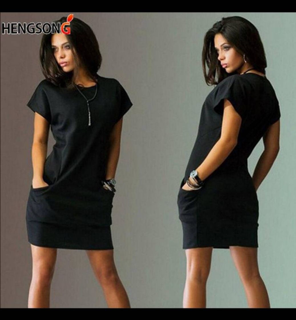 Social Vestido corto con bolsillos