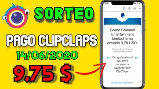 PAGO CLIPCLAPS 💲💵 SORTEO DE 5💲🤑Comprobante de pago 14!!