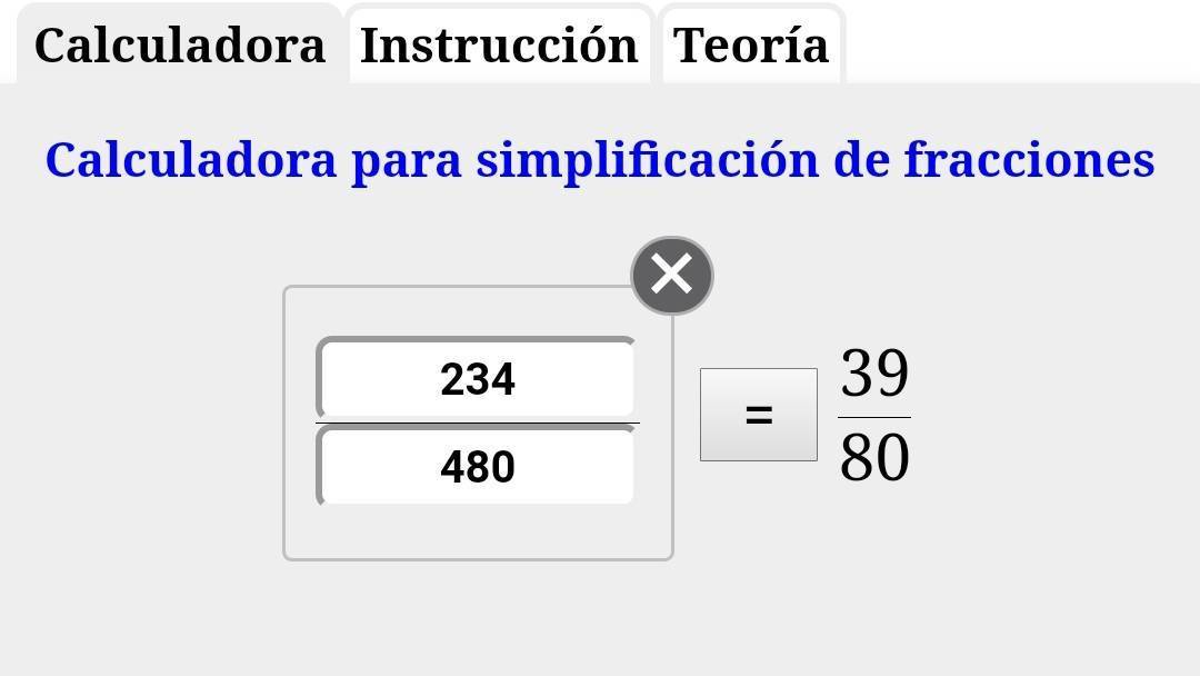 Moda Simplificador de fracciones Online