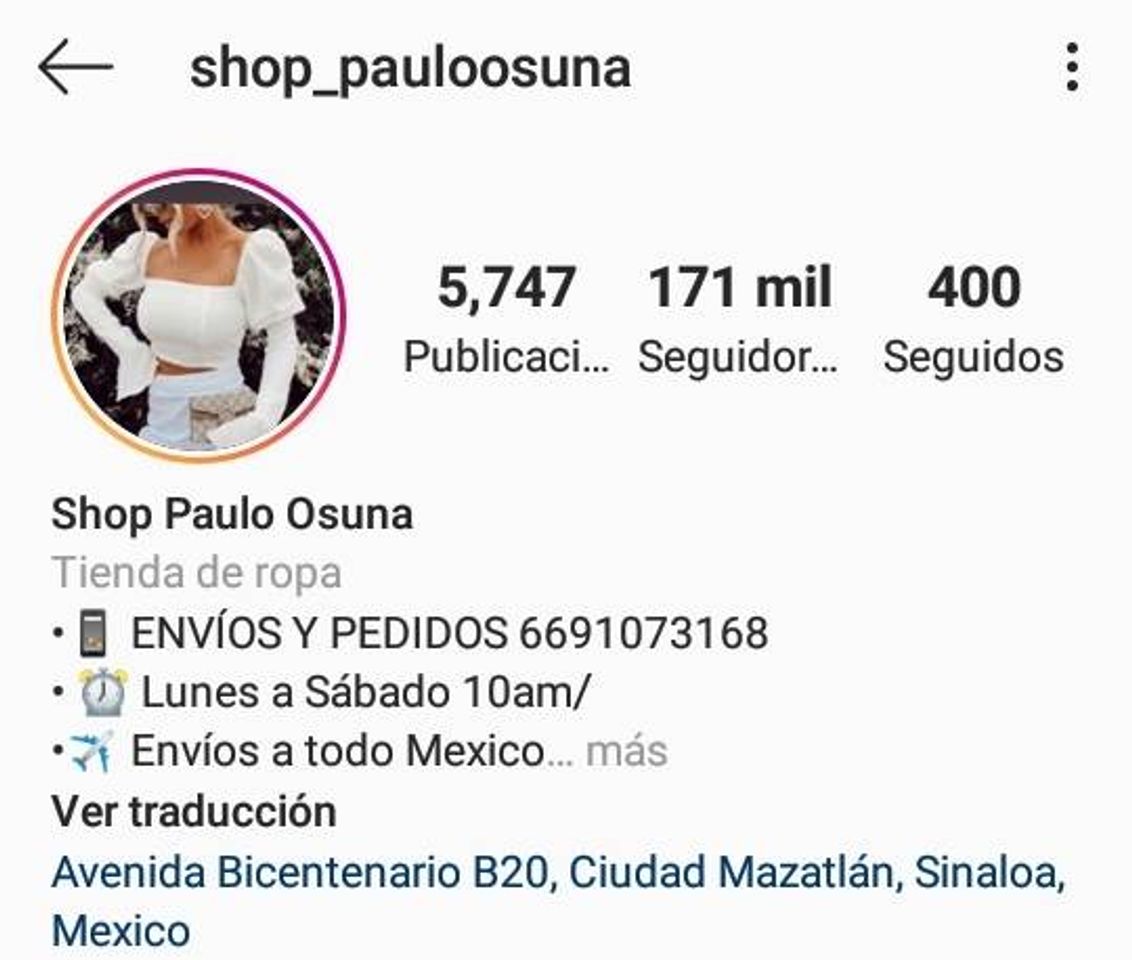 Moda Shop Paulo Osuna