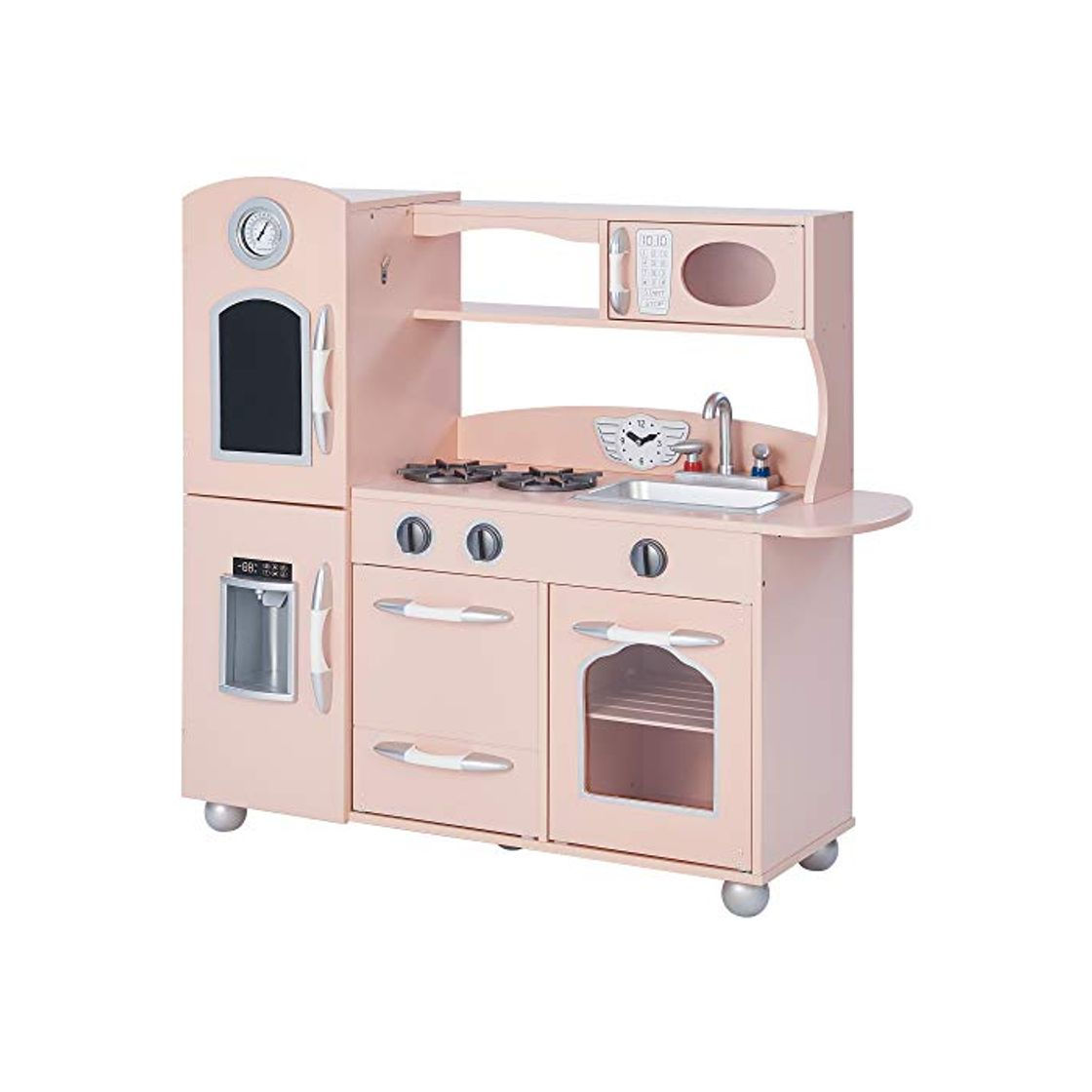 Productos Cocina de juguete grande de madera rosa de Teamson Kids TD