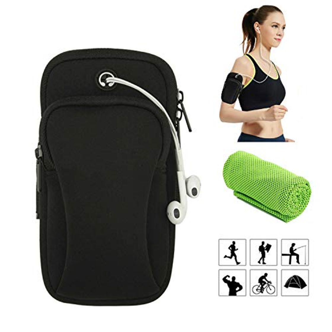 Product Brazalete deportivo, Universal Impermeable Teléfono Móvil Brazo Bolsa de Viaje Cartera Bolsa,para