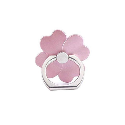 Babysbreath17 Reutilizable de Cuatro Hojas del Soporte de chasis del Anillo Giratorio de 360 ​​Grados móviles titulares de Apoyo Soporte del teléfono Accesorios Oro Rosa