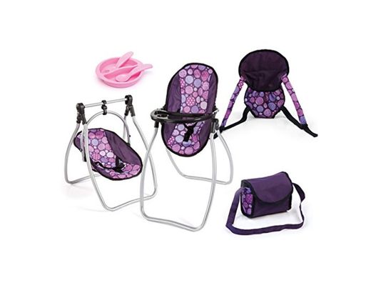 Bayer Design- Silla Alta, Kit de Accesorios 9 en 1, Color Lila