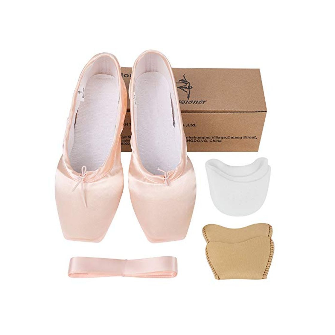 Product Bezioner-Shop Zapatos de Ballet Niños y Zapatos Adultos Punta con Cintas y