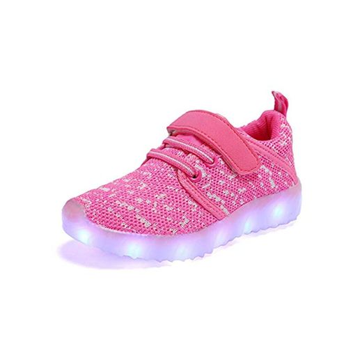 ByBetty Unisex Ni?os Zapatillas LED USB Carga para los Ni?os y los Adolescentes 5 Colores