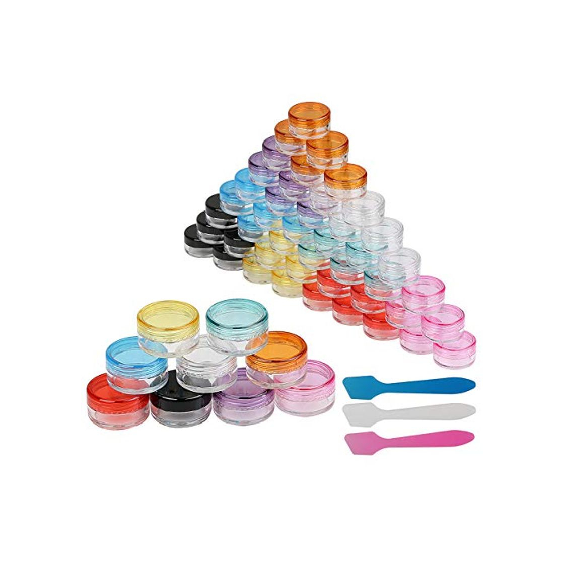 Product 54pcs de Envases cosméticos de LANMOK con 3pcs raspador de colores varios