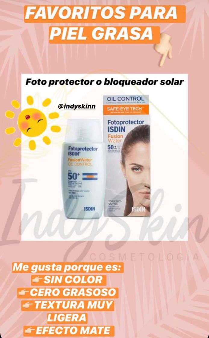 Moda Foto protector o bloqueador solar.