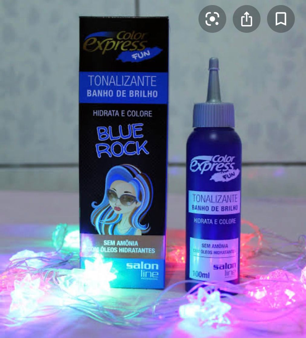 Moda Tonalizante para cabelo. Azul bic 