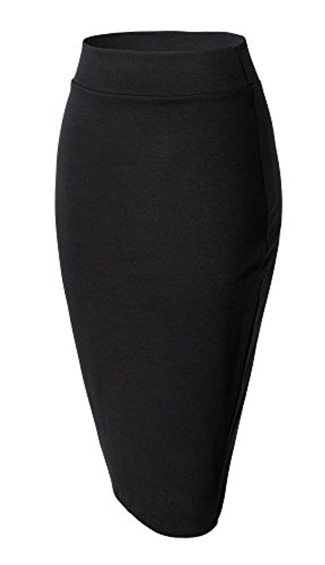 Social Urban GoCo Mujeres Falda Midi Lápiz Cintura Alta Elasticidad Bodycon Tubo Falda
