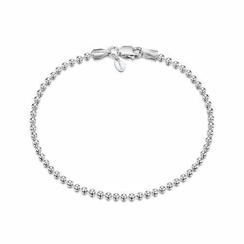 Moda Amberta® Joyería - Pulsera - Fina Plata De Ley 925 - Cadena