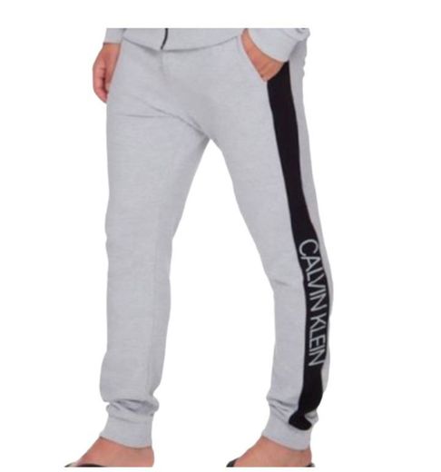 Calça Moletom Calvin Klein Underwear Jogger Lettering Cinza 