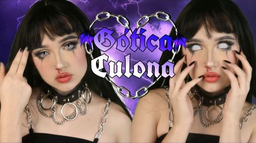 🦇 Gótica qlona 🦇 Tutorial de maquillaje - YouTube