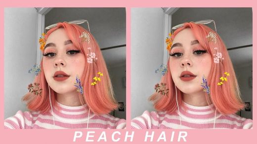 Dyeing my Hair Peach - YouTube