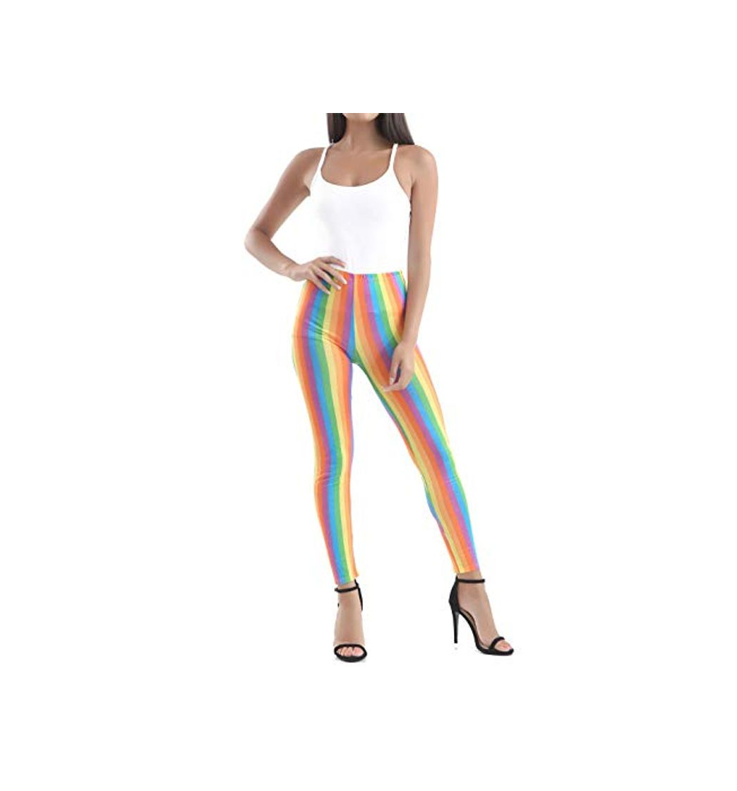 Products Islander Fashions Damas Rainbow Striped Leggings para Mujer Payaso Orgullo Gay Desfile