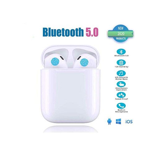 TWS i12 Earbuds Auriculares Bluetooth 5.0 con sonido estéreo HD Control táctil