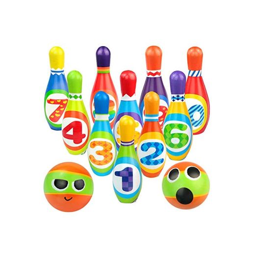 yoptote Bolos Infantiles Sets de Bolos Juguete Bowling Juegos Exterior Jardin 10