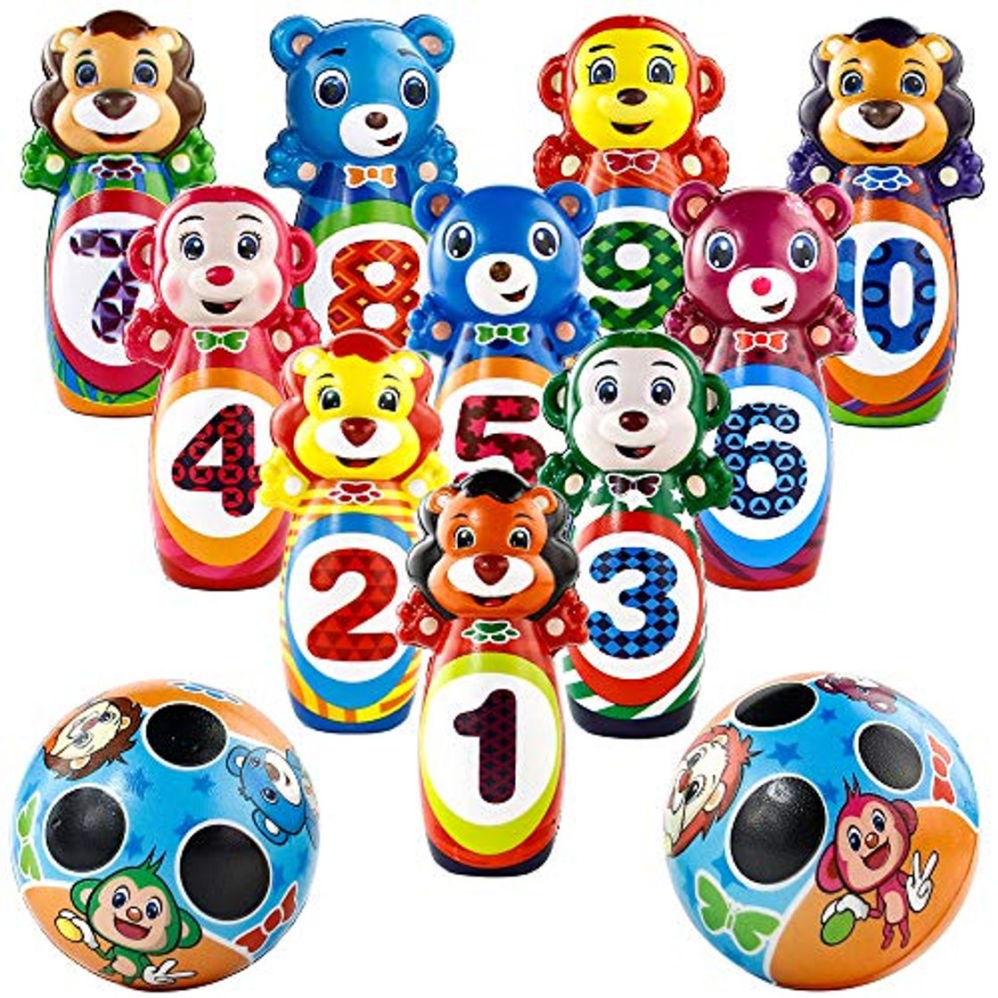 Social jerryvon Bolos Infantiles de Animales Juegos de Interior y Exterior Regalo para Niños 3 4 5 6 7 Años