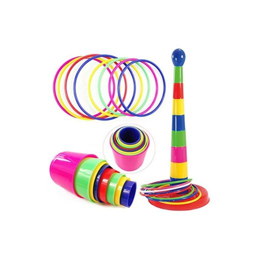 TOYMYTOY Ring Toss Game Plastic Intelligence Development Juego de deportes para padres e hijos Diversión Juegos de familia para niños y adultos