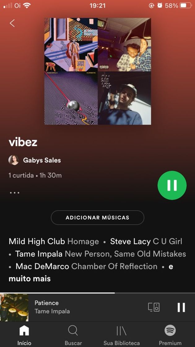 Canción Playlist vibe pra vcs 