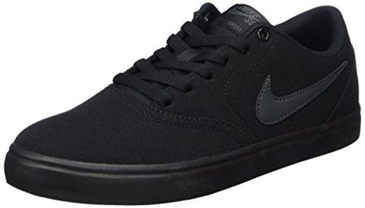 Nike SB Check Solar Cnvs, Zapatillas de Skateboarding para Hombre, Negro