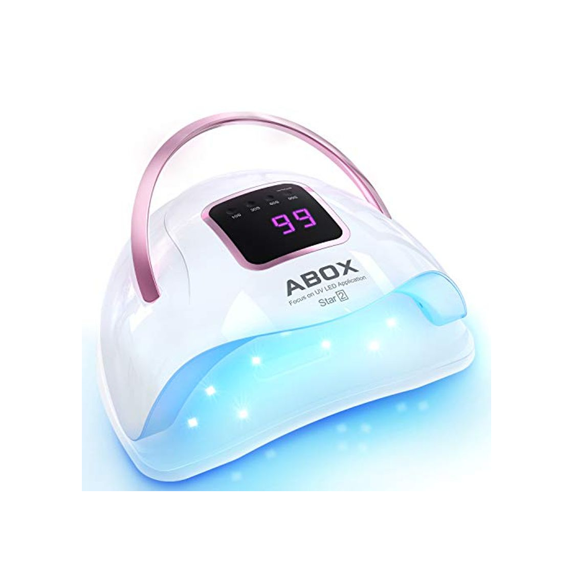 Social ABOX Lámpara LED UV Uñas 72W con 4 Temporizadores