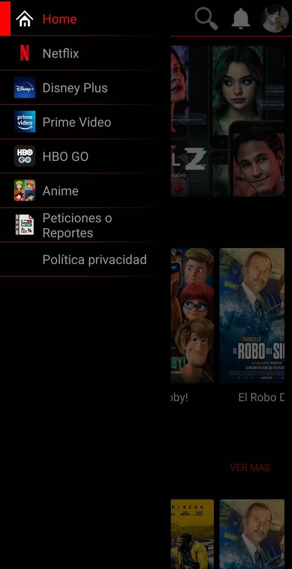 Eight Movie's, Aplicación para ver Peliculas y
Series en HD.