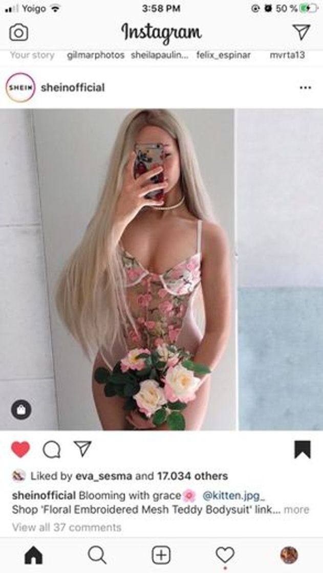 Social Body transparente floral 