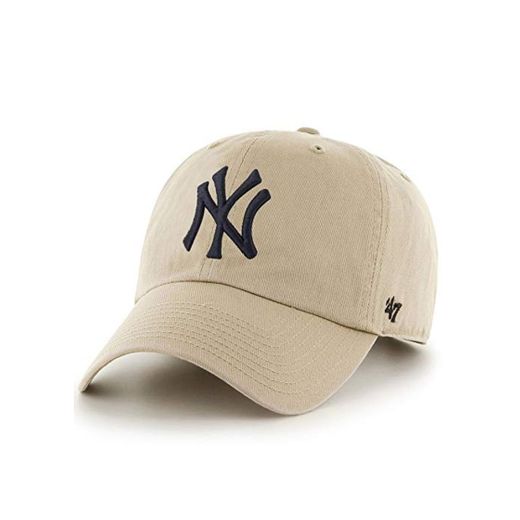 Gorra curva beige de New York Yankees MLB Clean Up de 47