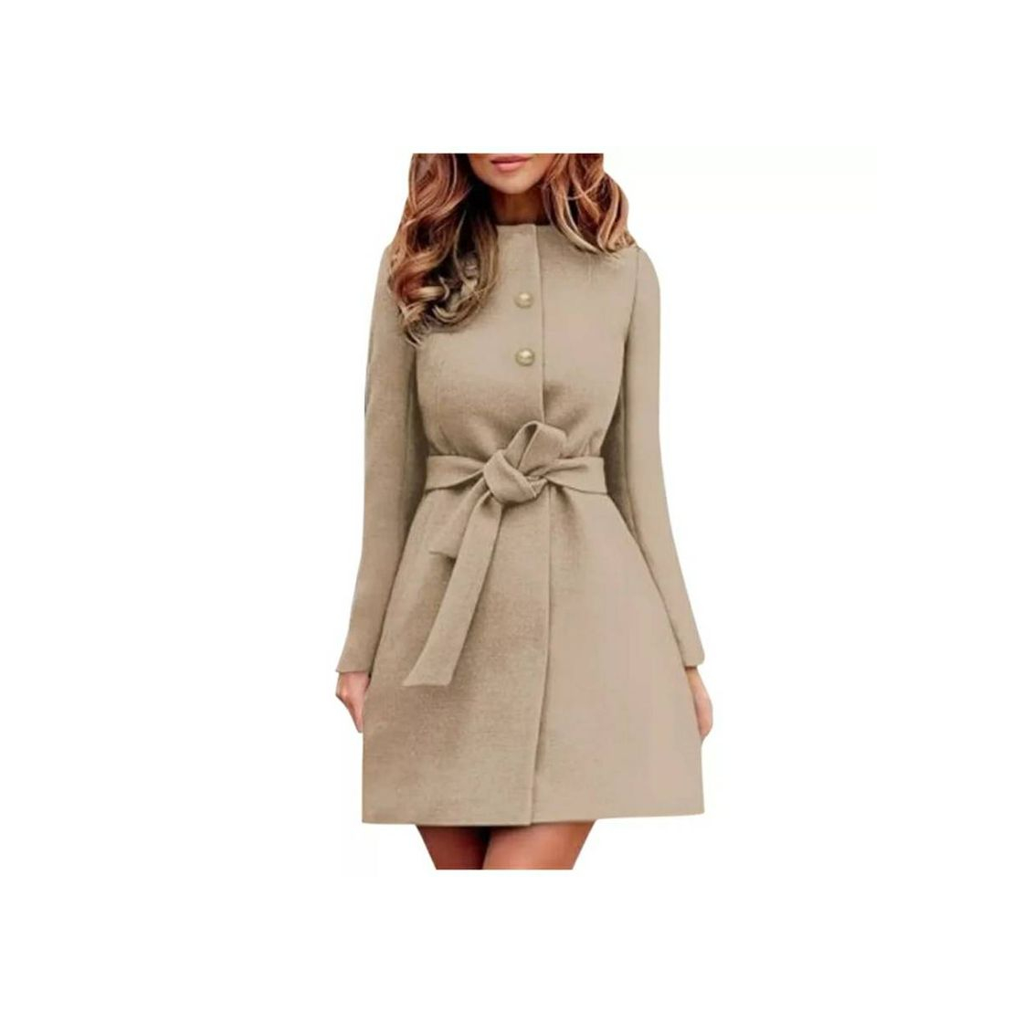 Social Saco de invierno con cinturon