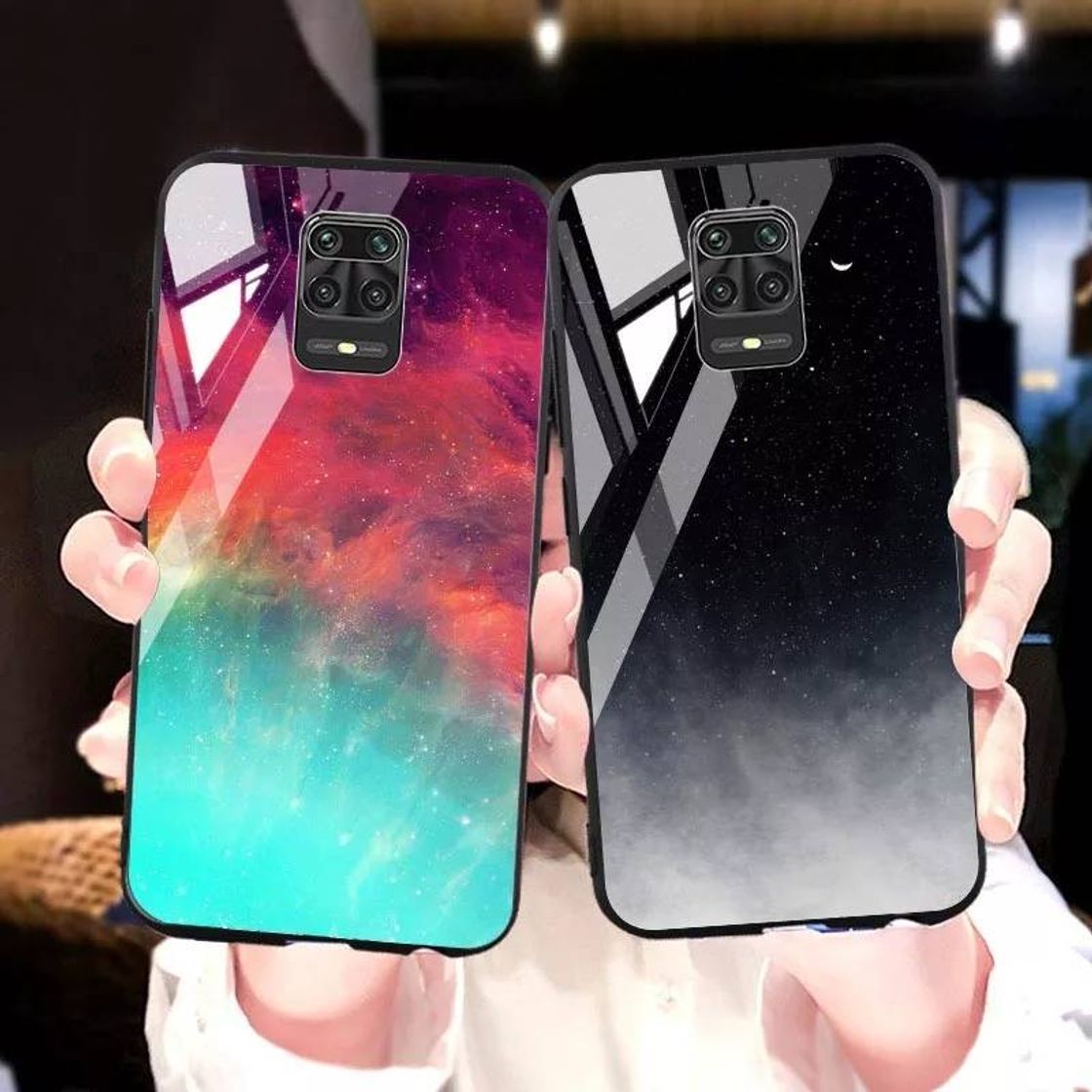 Social Funda de vidrio templado para Xiaomi Redmi Note 9 S Pro