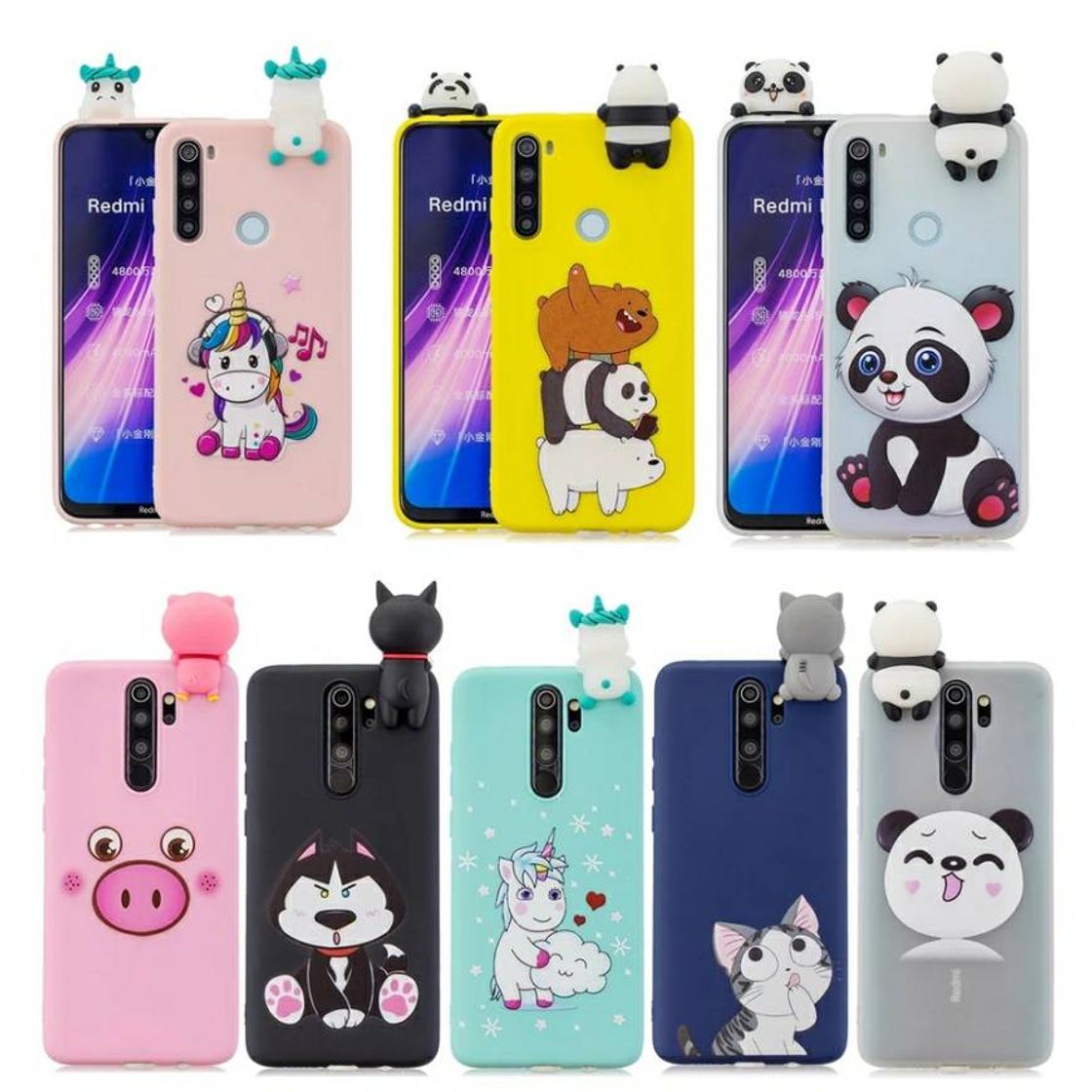 Producto Cases 3D diseños Kawaii para Xiaomi Redmi Note 8 