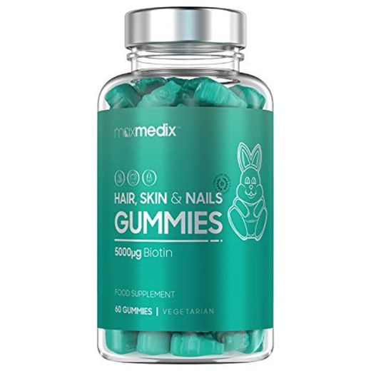 Gominolas De Biotina 5000 mcg Alta Dosis Estimula Crecimiento del Pelo -