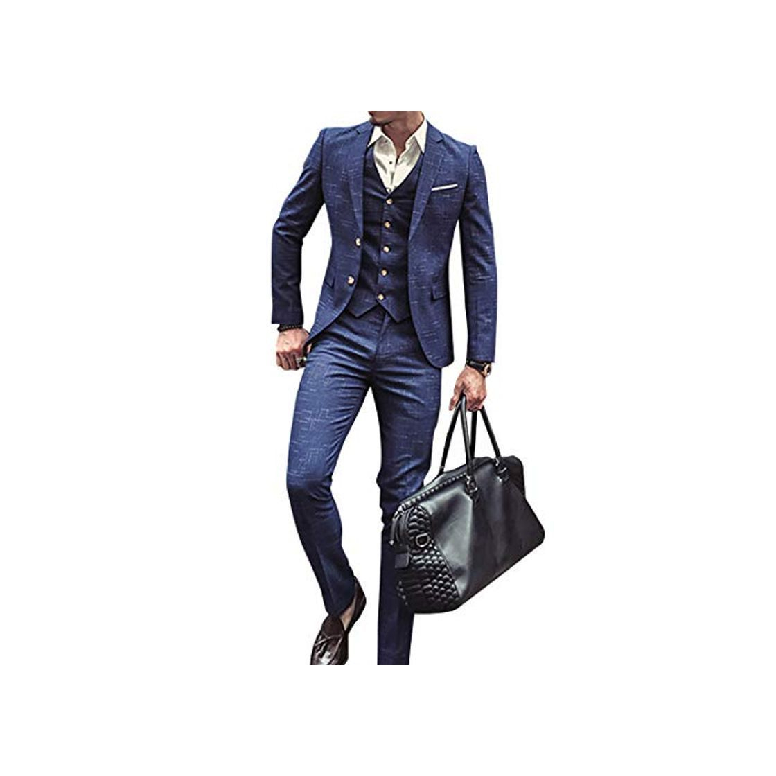 Producto Traje de hombre Slim fit con un sólo botón solapa ropa chaqueta