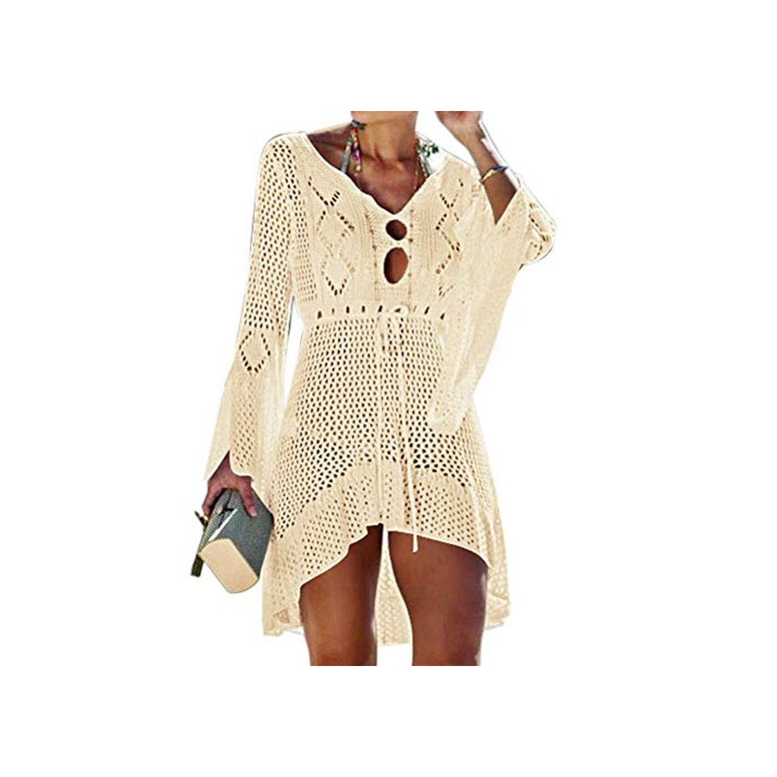 Social Jinsha Vestido de Playa - Mujer Pareos y Camisola de Playa Sexy