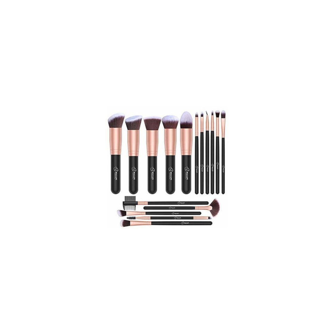Social Set de brochas de maquillaje profesional BESTOPE 16 piezas Pinceles de maquillaje