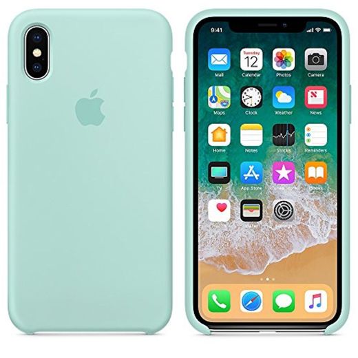 El último Verano Funda iPhone X, Slim Líquido de Silicona Gel Carcasa