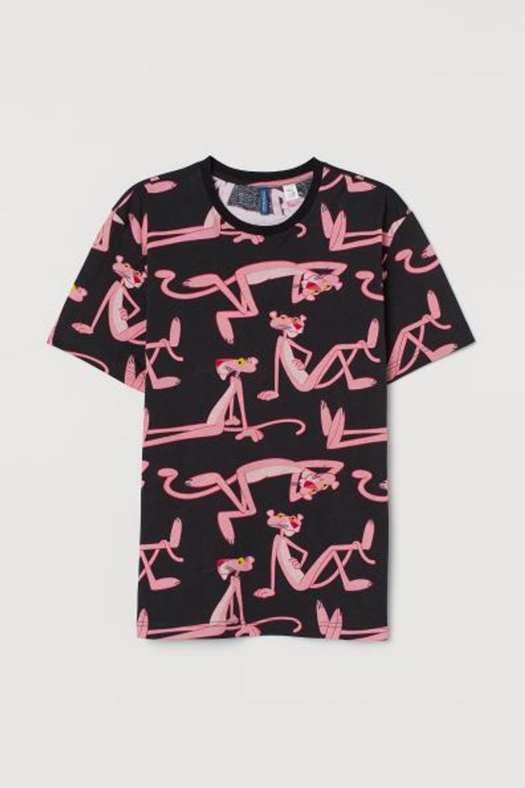 Product Printed Graphic T-shirt - Black/Pink Panther - Men