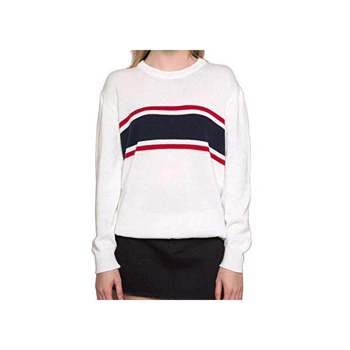 Producto Raya Jerséis Mujer 2019 Invierno Blanco Tumblr Moda Casual Punto Navidad Jersey