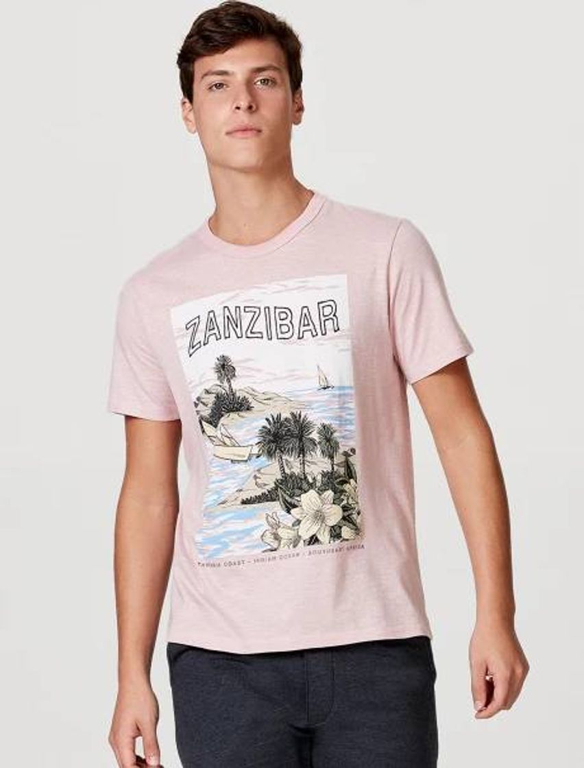 Moda Camiseta masculina manga corta 