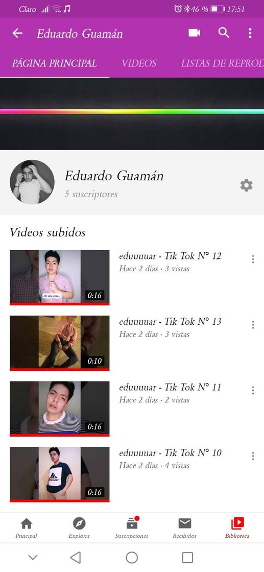 Moda Canal de Youtube.❤️ Eduardo Guamán 