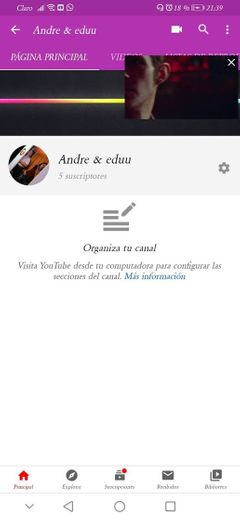 Canal de Youtube andre y eduu 🖤✨