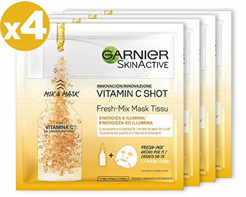 Beauty Garnier Skin Active Fresh Mix Mask Tissu - Mascarilla Hidratante con Vitamina