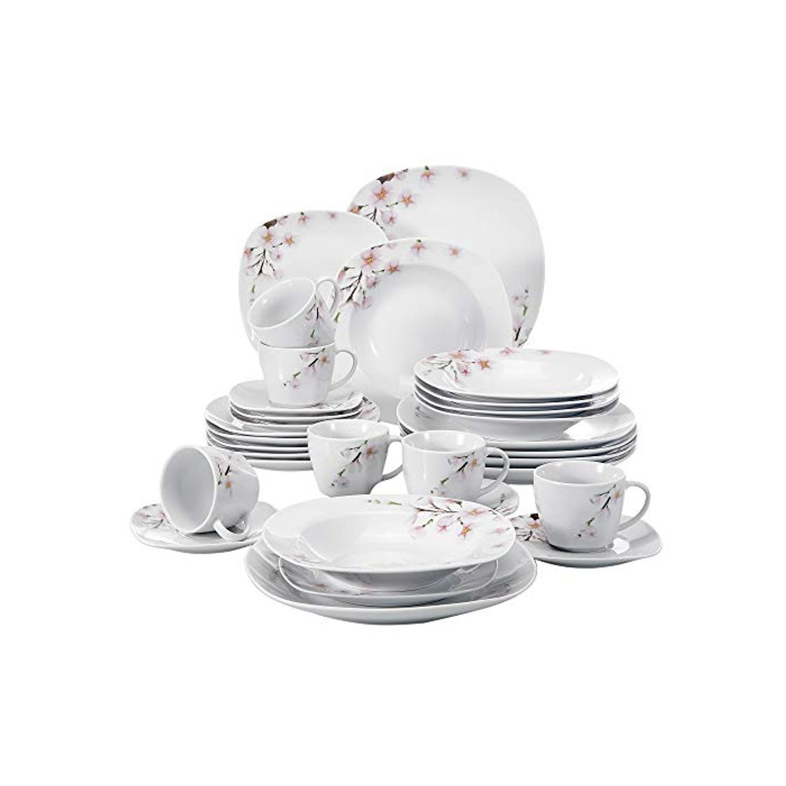 Producto VEWEET Annie 30 Piezas Vajillas de Porcelana Juegos con 6 Taza 175