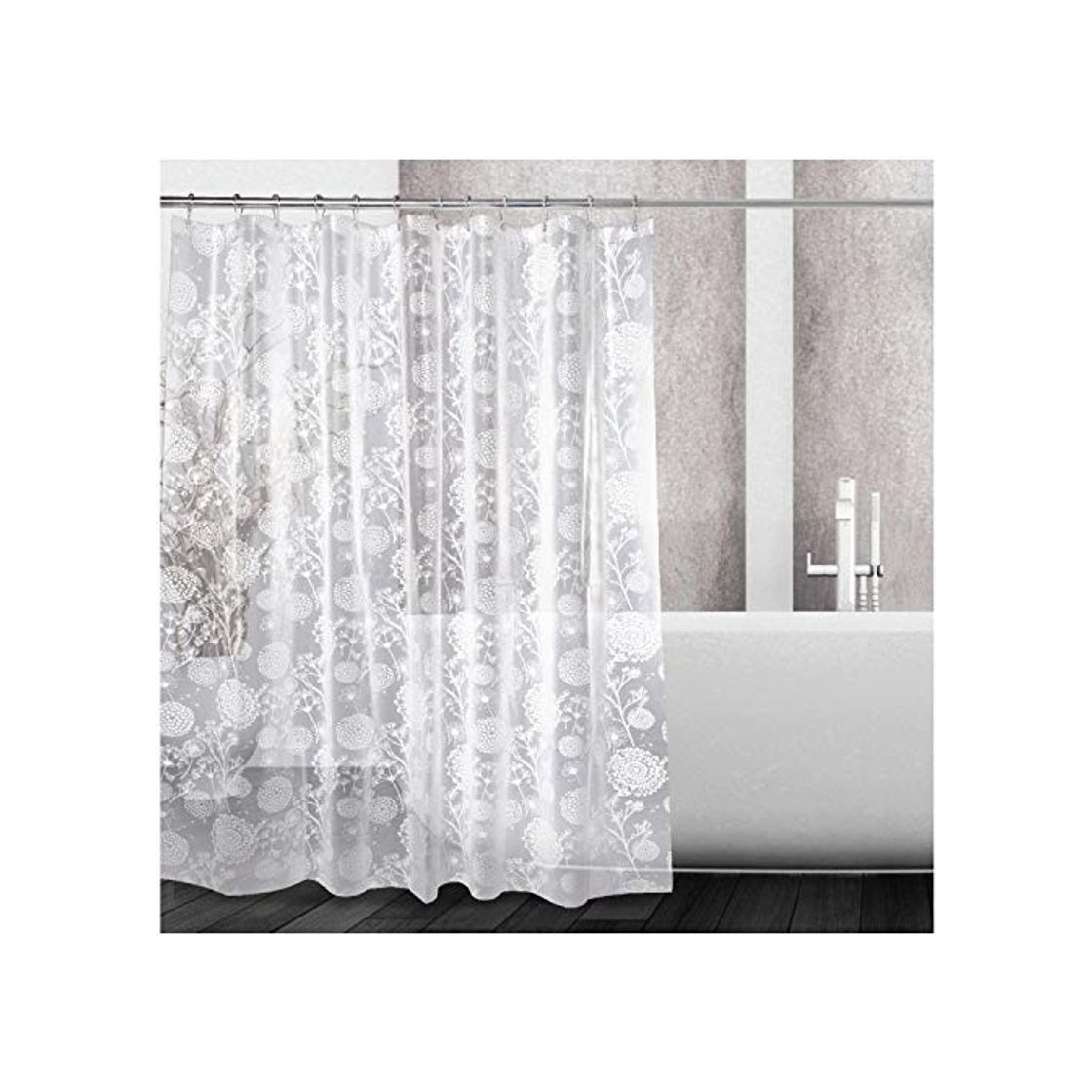 Producto Kalokelvin Cortina Ducha, Semi-Transparente Cortinas Baño Antimoho y Lavables PEVA Impermeable Cortinas