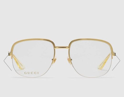 Gold Square metal glasses
