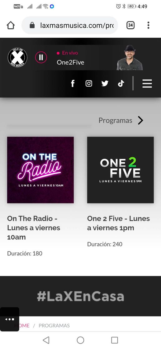 La X Más Música 103.9 FM - Publicações | sigueme y te sigo 